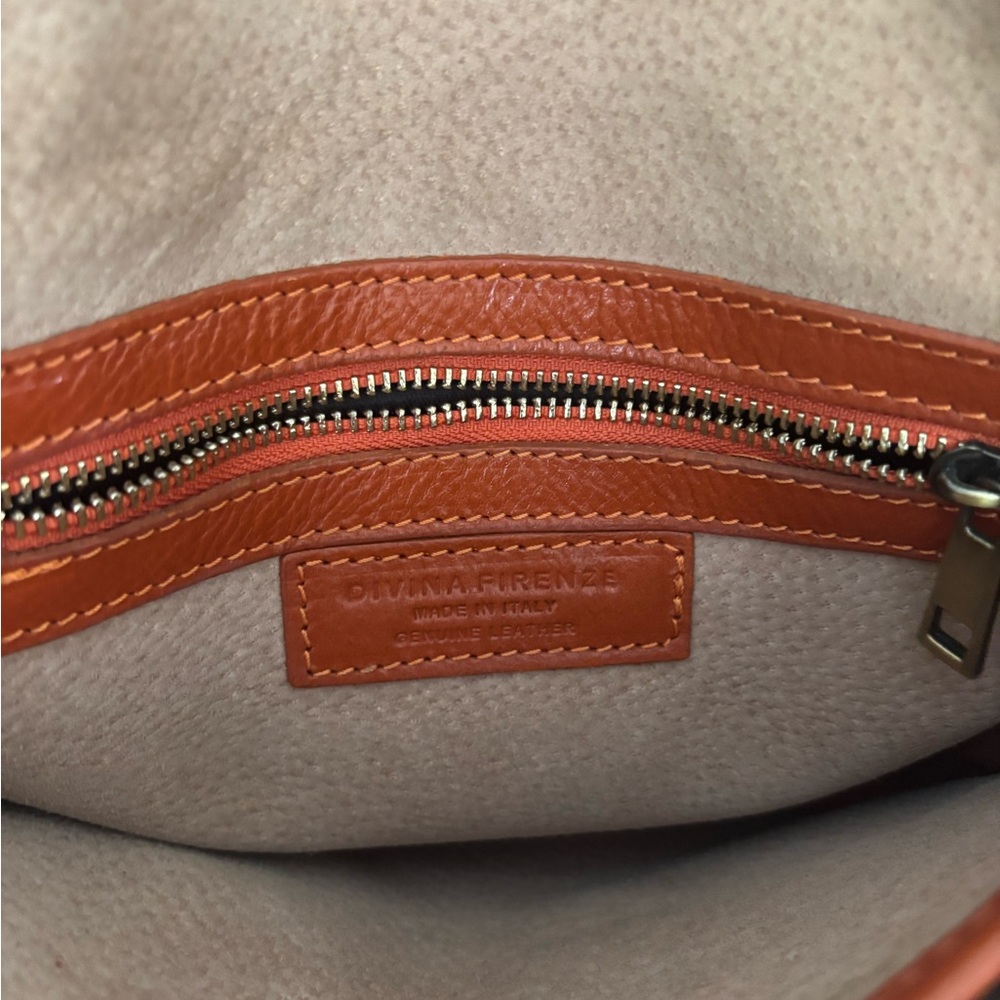 Divina Firenze Woven brown Leather crossbody bag: Genuine leather from Italy - Picture 3 of 7